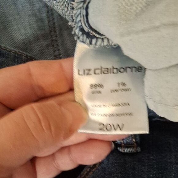 Liz Claiborne Boyfriend Skinny Blue Denim Jeans size 20W - Picture 5 of 7